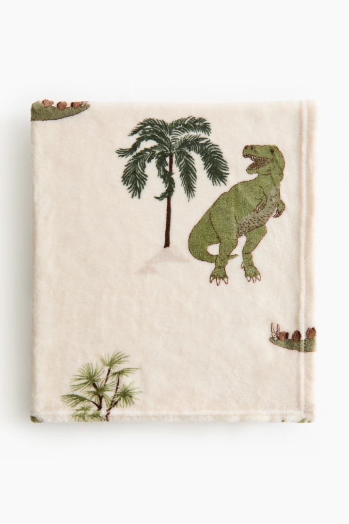 Cobija polar estampada Dinosaurios — Cocoa & Bambú